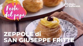 ZEPPOLE di SAN GIUSEPPE FRITTE  il DOLCE della FESTA del PAPÀ💙🥰 [upl. by Fauch]