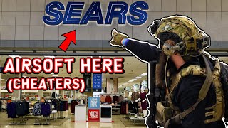 Airsofters Caught Cheating At SEARS In Abandoned Mall [upl. by Alleuqram736]