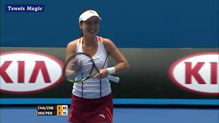 2015 Australia Open R3 ChanZheng vs HingisPennetta [upl. by Jeana]