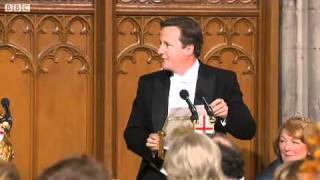 David Camerons Australian accent during City speech [upl. by Yssirc128]