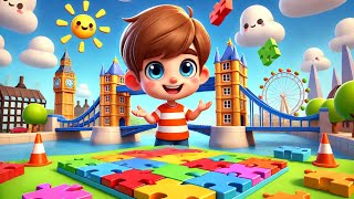 London Bridge Is Falling Down kids nurseryrhymes cartoons kidsvideos littlelearning369 [upl. by Platus]