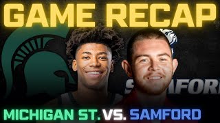 Michigan State vs Samford Full Game Recap [upl. by Anawait53]