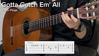 Pokémon  Gotta Catch Em All by Jason Paige EASY Guitar Tab [upl. by Seow]