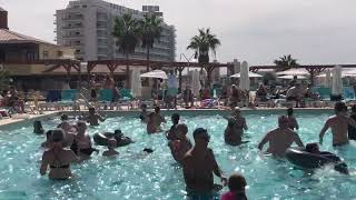 Iberostar Bouganville Playa Tenerife daily 1230 Pool dance song [upl. by Neelya115]