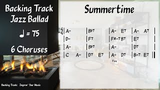 Summertime 75 BPM  Backing Track [upl. by Tabbatha946]