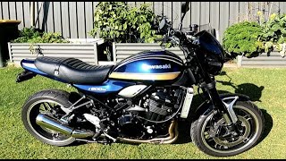 Kawasaki Z900RS Review AkrapovicCandyTone Blue [upl. by Aeriela]