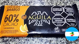 Águila Chocolate 60 Cacao con Naranja  Chocolate Amargo Extra Fino [upl. by Leona904]