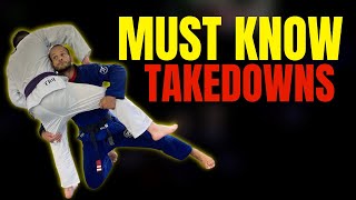 16 TAKEDOWNS In Less Than 2 Minutes  BJJ People Must Learn [upl. by Mommy]