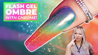 Rainbow Flash Ombre Tutorial with Chrome [upl. by Frendel]