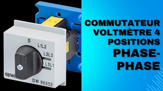 COMMUTATEUR VOLTMÈTRE 4 POSITIONS PHASE PHASE [upl. by Eiboh]