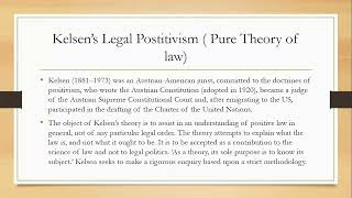 LLB JURISPRUDENCE LEGAL POSITIVSM  3 KELSENS PURE THEORY OF LAW [upl. by Siravart]