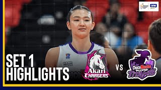 CHOCO vs AKARI  SET 1 GAME HIGHLIGHTS  2024 PVL REINFORCED CONFERENCE  July 23 2024 [upl. by Yt]