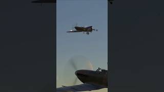 Two Spitfire MkVb come in unleashing their cannons [upl. by Ellehsram249]