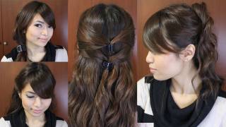 Casual Friday Easy Hairstyles for Medium Long Hair Tutorial [upl. by Aieken]