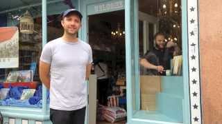 Jon Klassen fills a bookshop window with dirt [upl. by Joella]