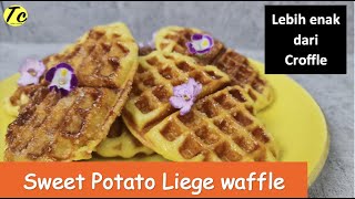 Ep 50 Lebih mudah dan lebih enak dari Croffle Sweet Potato Liege Waffle waffle sticky dan wangi [upl. by Danais906]