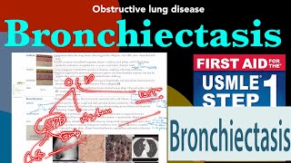 Obstructive lung disease Bronchiectasis in HindiUrdu by first aid for USMLE step 1 [upl. by Season]