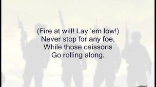 The Caisson Song Original US Army Song Singalong with Lyrics [upl. by Mathew]