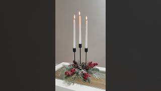 Transform a boring candlestick into festive decor for the holidays 🕯️shorts diy christmas [upl. by Greggory707]