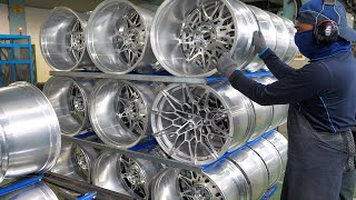 Interesting Modern Car Wheels Mass Production Process Taiwan forged alloy wheels factory 鋁合金鍛造輪圈量產 [upl. by Middlesworth]