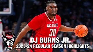 DJ Burns Jr 202324 Regular Season Highlights  NC State Forward [upl. by Atnahc]