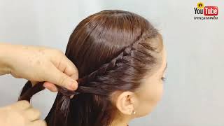 😱COMO PEINARME FÁCIL CON TRENZAS PARA LA ESCUELA ❤️PEINADO PARA NIÑA  TRENZAS NMBA [upl. by Aniteb]