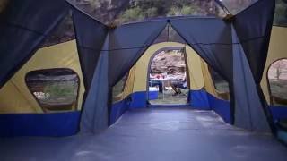 Ozark Trail Base Camp 14 Person Cabin Tent 3 Room Family Camping Easy assembly [upl. by Couture721]