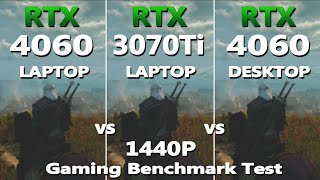 Laptop RTX 4060 vs RTX 3070Ti vs Desktop RTX 4060 Gaming Test  1440P  Laptop vs Desktop [upl. by Ontina]