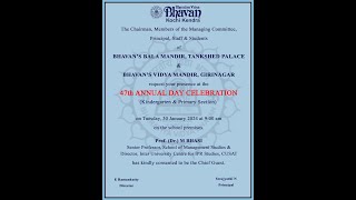 Bhavans Vidya Mandir Girinagar 47 th Annual day kindergarten and primary section [upl. by Linders]