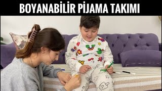 Boyanabilir pijama takımı aldık boyuyoruz 🫶🏻☺️ [upl. by Nehr]