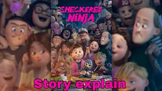 Checkered ninja Animation movie story explain [upl. by Polivy]