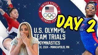 USA Womens Gymnastics Olympic Trials Day 2 WATCH PARTY with Mykayla Skinner [upl. by Sucy]