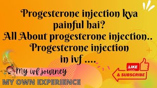 Progesterone injection kya painful hai  progesterone injection Progesterone injection in ivf [upl. by Ciri592]