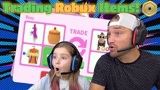 We Traded ROBUX ONLY Items in Roblox Adopt ME New Sopo Squad Gaming [upl. by Aneerak]