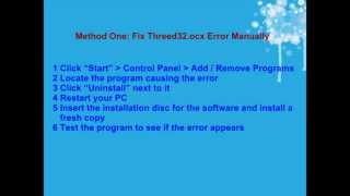 Threed32ocx Error  Runtime 339 Error Fix [upl. by Iilek659]