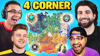 The 4 CORNER CHALLENGE in Fortnite Season 4 [upl. by Tybi]