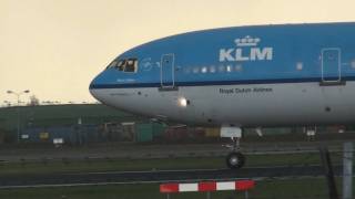 KLM MD11  Takeoff  Amsterdam Airport Schiphol [upl. by Catherine883]