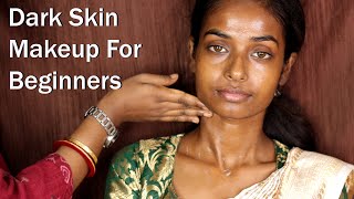 Dark Skin Bridal Makeup For Beginners  South Indian Bridal Makeup Tutorial [upl. by Labors60]