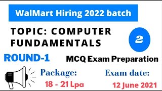 Walmart Hiring 2022 Batch  MCQ Round Preparation  Computer Fundamentals WalmartCodehers [upl. by Valenba185]