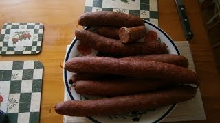 How to make perfect Hungarian Sausage quotSmokedquot Klobasa Kolbasz Debrecen ungarische Wurst [upl. by Naujid]