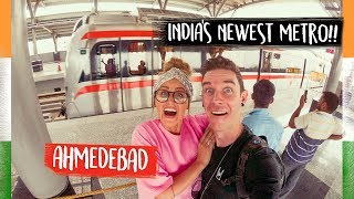 Indias NEWEST Luxury Metro Train Ahmedabad 🇮🇳 KingingIt India [upl. by Eiramait]