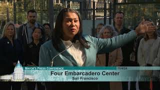 Announcement of New Partnership to Build Embarcadero Park [upl. by Egwan]