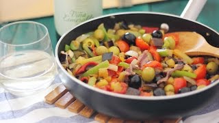 Receta Caponata siciliana de berenjenas [upl. by Tebasile559]