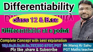 Differentiability  Differential at a point  differentiable at a point differentiability class 12 [upl. by Ilrahc]