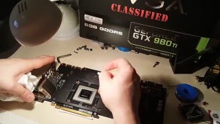 980Ti CLASSIFIED Waterblock Adding [upl. by Ninel]