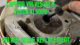 How to Rebuild a Head on a 1979 Honda XL500s Motorcycle Valve lapping New Seals XL500 XR500 [upl. by Llemor]