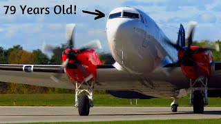 Douglas DC3 Action at Oshawa Basler BT67 Test Flight [upl. by Inaboy]