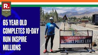 Ladakh News Kumar Ajwani Completes 10Day Run From Manali to Leh To Honor Border Roads Organisation [upl. by Vivianna]