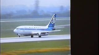 Olympic Airways  Boeing 737200  Takeoff DUS classic [upl. by Amias]