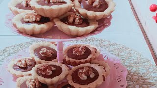 حلويات العيد تارت شوكوكرامال عجينة تهبل تبقى مقرمشة مدة طويلة👍بنتها عالمية😋tarte chococaramel👌 [upl. by Aiyn]